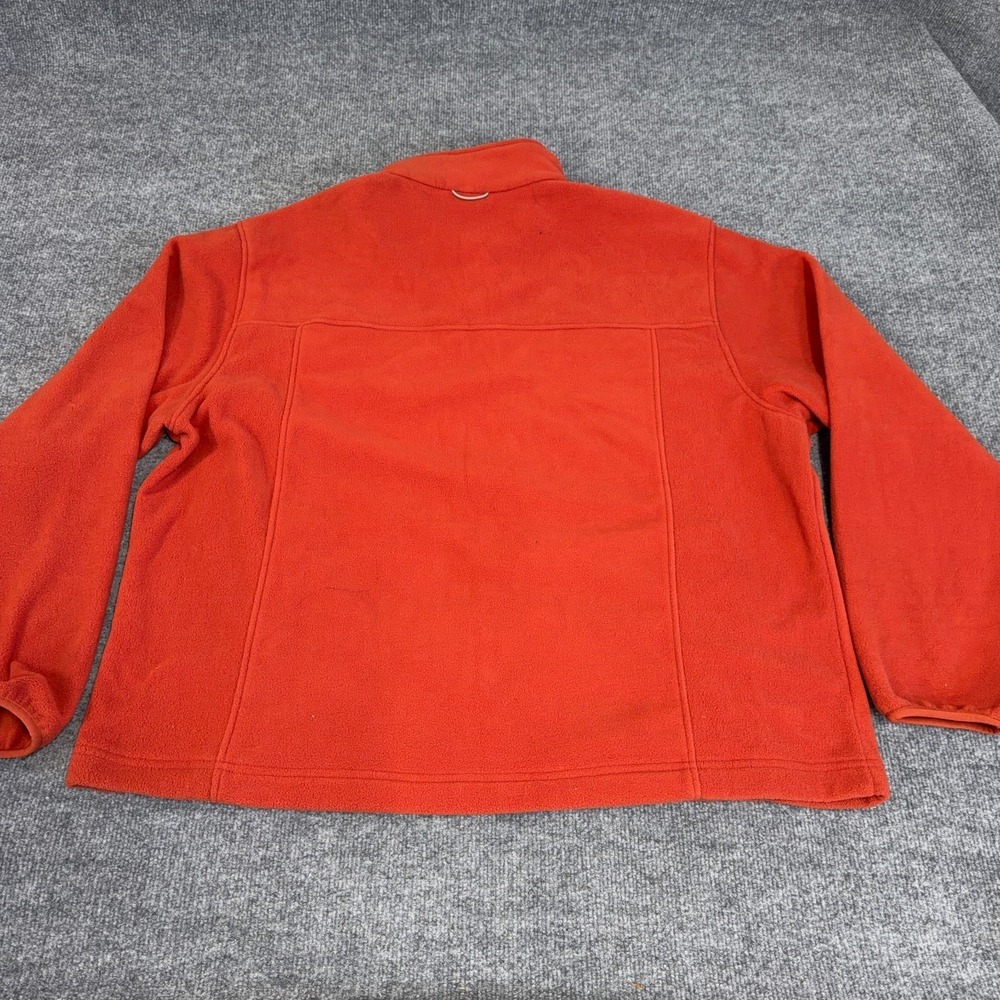 LL Bean Fleece Jacket Men 2XL Orange Inner Liner Full Zip Mock Neck Outdoor READ - Picture 9 of 10